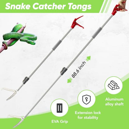 ZeyaHuanMao 55-88 Inch Extendable Snake Grabber Catcher Tongs