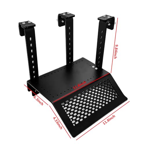 Hanging Acrylic Turtle Basking Platform Adjustable Height Turtle Dock with Ramp Perforated Floating Basking Shelf for Aquarium Water Tanks Reptile Terrapin Rest Sunning Spot (11.8x6.3x9.84 inch) - size: 11.8x6.3x9.84 inch