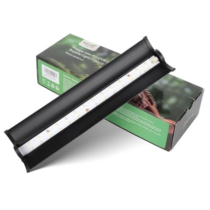 UVB Light for Reptiles, 10W HO LED UVB Reptile Light Fixture UVA UVB Lamp Bulb Terrarium Light for Bearded Dragon Turtle Snake Crested Gecko Chameleon, 12 Inch