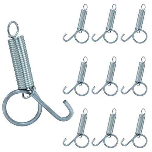 BokWin Metal Spring Cage Latch Hook, 10 Pack | Multi-Functional Fastener, For Rabbit, Dog, Cat, Birds, Rodents, Guinea Pig, Hamster, Parrot, Hedgehog, Cage Door Security