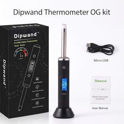Real-time Temperature Reading Device, Digital thermocouple Thermometer Kits - Black Version - color: Black