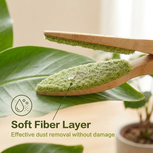 Plant Leaf Cleaning Tongs, Portable House Plant Leaf Cleaning Tongs, Household Cleaning Tools Garden Tools, Cleans Both Sides of Leaves, Dust Removal for Indoor Outdoor