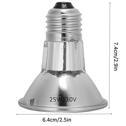 Reptile Sun Lamp, Full Spectrum Light Self Ballasted Vapor Basking Spot Light Bulb Visual Light Heat UBA UVB Sunbathe Bulb for Reptile Amphibian(75W) Heat Lamps