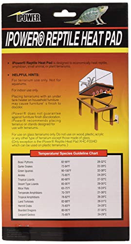 iPower Reptile Heating Pad, Under Tank Heater, Waterproof Terrarium Heat Mat 6X8 Inch, for Turtle, Lizard, Frog, Snake and Other Reptiles - size: 6" X 8", style: Heat Pad