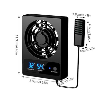 Reptile Cooling Fan Low Noise Efficient Vent Fan | Cooling Fan for Reptile Tank for Reptiles, Snakes, Rainforest Terrariums, Vivariums, Dragons, Lizards - size: A: (℉)