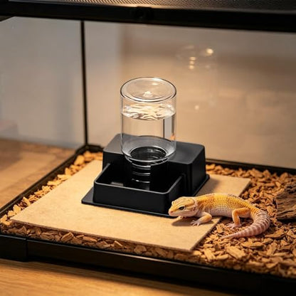 Reptile Water Feeder Wide-Mouth Reptile Feeding Tray | Lizard Water Feeding Bowl for Gecko Lizard Bearded Dragon Home Indoor Garden Yard Backyard Tank Aquarium - size: L1