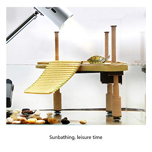 La La Pet® Floating Turtle Pier Basking Platform Reptile Ramp Decorative, Functional, and Naturally Inspired
