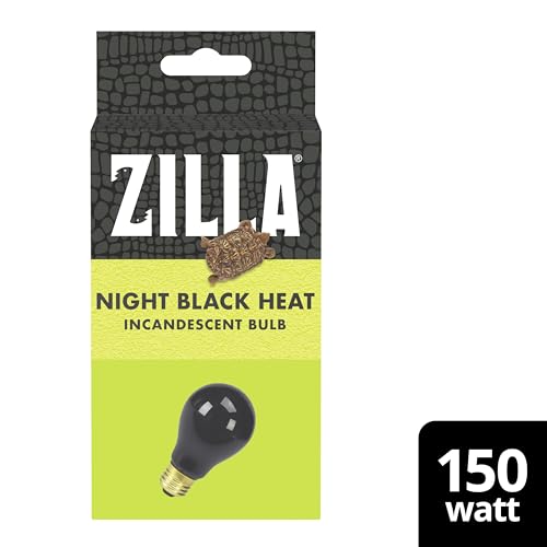Zilla Incandescent Bulb, Night Black, Ideal for Nocturnal Reptile Species - size: 150 Watts, style: Night Black