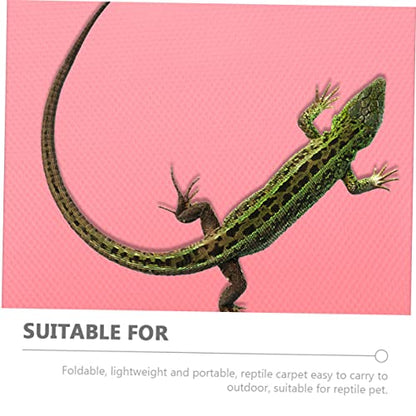 Sosoport 150m Reptile Carpet Substrate for Terrarium Soft Durable Bedding for Leopard Geckos Snakes Tortoises and Lizards Non-Toxic Easy to Clean Pink Design