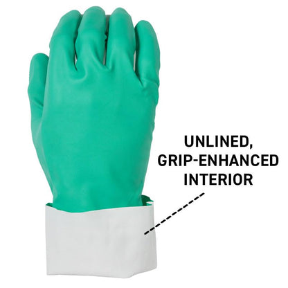 Gempler's 15-mil Chemical Resistant Nitrile Gloves, Unlined | 12 or 144 Pairs - size: 8 (M)
