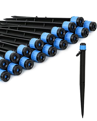 50 Pack 1/4 Inch Drip Irrigation Emitters for Garden Irrigation System | Adjustable Irrigation Dripper 360 Degree Uniform Water Flow Bubbler for Flowerbed,Vegetable Row,Greenhouse Irrigation - size: 50pcs Drip Emitters Vortex