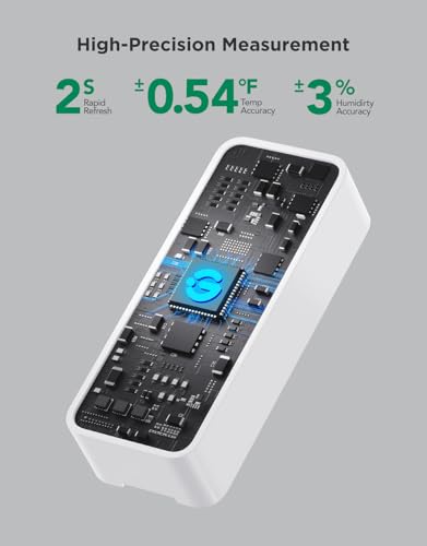 GoveeLife Bluetooth Hygrometer Thermometer H5110, Mini Sensor 3-Pack | Temperature and humidity monitor with APP alert, 262ft range, 2yr data, 2yr battery, indoor for wine cellar/bedroom/basement - style: 3 Sensor
