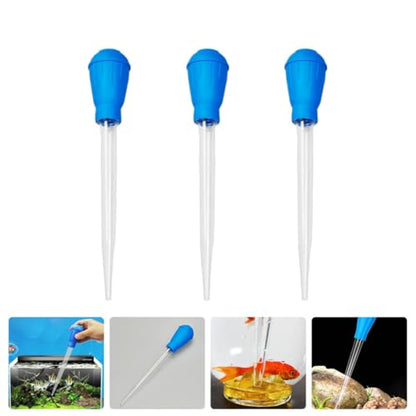 Toddmomy 3pcs Aquarium Cleaning Siphon with Scale Practical Fish Tank Cleaner Made of Plastic Long Enough and Convenient to Use for Cleaning Fish Tanks
