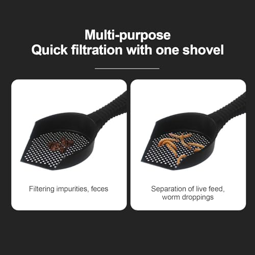 Litter Box Scooper Multifunctional Easy Use Litter Cleaner Corner | Cat Scoop Reptile Terrarium Bedding Substrate for Lizard, Snakes, Hedgehog, Turtle, Cat