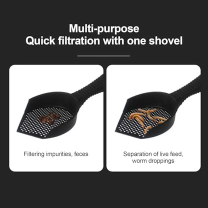 Litter Box Scooper Multifunctional Easy Use Litter Cleaner Corner | Cat Scoop Reptile Terrarium Bedding Substrate for Lizard, Snakes, Hedgehog, Turtle, Cat