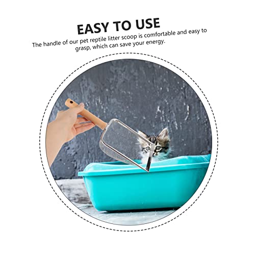 Sosoport Reptile Litter Scoop Durable Pet Litter Shovel for Easy Cleanup Comfortable Handle for Efficient Reptile Waste Management for Reptile Owners