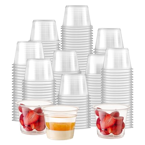 Fit Meal Prep 4 oz BPA Free Condiment Cups, No Lids, Stackable, Multi-Purpose, 250 Pack - size: 4 oz