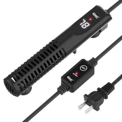 hygger Ceramic Submersible Aquarium Heater, New Explosion-Proof Fish Tank Water Heater with External Temp Controller Auto Thermostat Heater for Saltwater Freshwater (200W for 10~40 Gallon) - size: 200W for 10~40 gallon