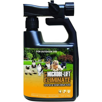 MICROBE-LIFT Outdoor Pet Odor Eliminator For Strong Odor On Turf, Patios, Deck, and Lawns - Keeps Pets From Going in Same Spot, 32oz - size: 32 Fl Oz (Pack of 1)