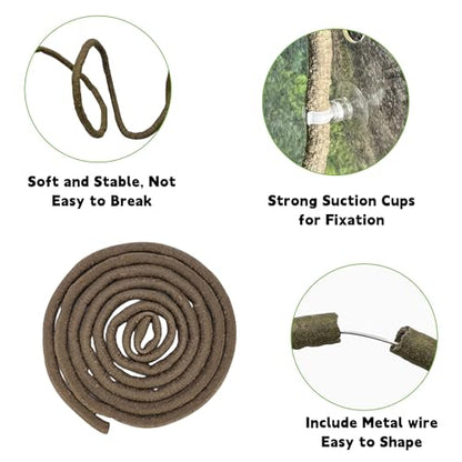 BNOSDM Reptile Vines,Bendable Jungle Climbing Vine,Terrarium Plants Artificial Decor,Tank Decorations Accessories for Bearded Dragons Chameleons Snakes Lizards Hermit Crabs - size: 3Pcs | Style: 47in Jungle Vine