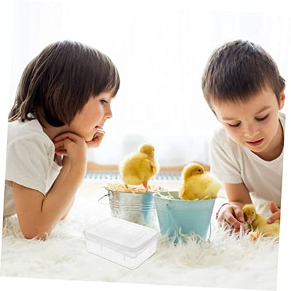 2pcs Reptile Hatching Breeding Box Compartments Transparent Incubation Tray for Easy Observation Reusable and Easy to Clean Reptile Tool for Lizards and Snakes