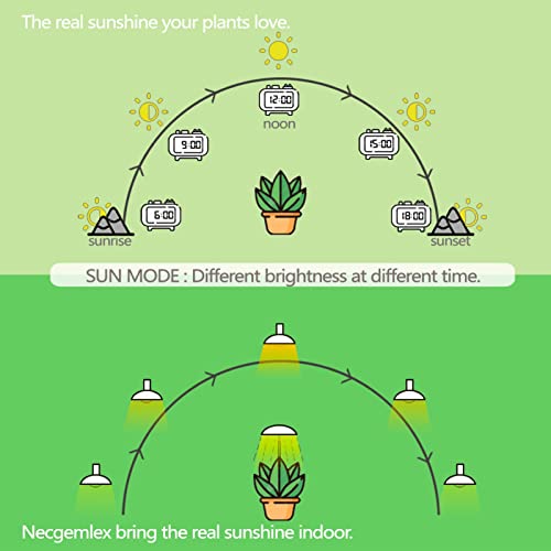 Smart Grow Light Bulbs for Indoor Plants, Programmable Timer and Dim | Full Spectrum Plant Grow Bulbs, Dimmable, 9W, E26/27, 4500K, Remote Control, Sun Mimics Mode, Daily Auto On/Off, 2Pack - size: 2 Pack