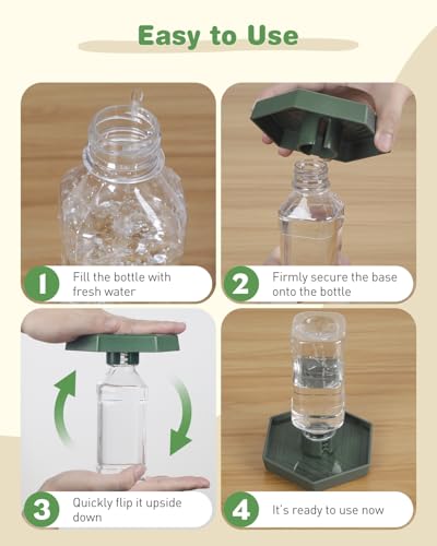 Pawfly Water Dispenser, Tortoise Water Dish, Snake Bearded Dragon Water Bowl, Reptile Terrarium Automatic Water Feeder Dispenser for Turtle Gecko Lizard and Chameleon, Small