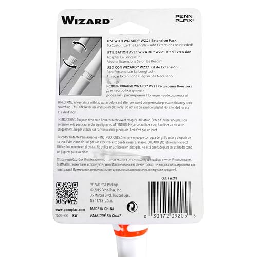 Penn-Plax Wizard Heavy-Duty Aquarium Glass Scraper - Cleans Tank Wall - 15" in