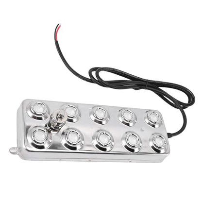 Ultrasonic Mist Maker 304 Stainless Steel Ultrasonic Fogger 10 Head 350W 7L H with IP67 Power Supply for Greenhouse Terrarium Pond Fountain Halloween Cauldron