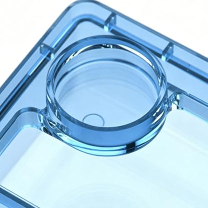 Reptile Bowl Clear Reptile Tank Accessories | Hermit Crab Food Bowl Lizard Feeder for Hermit Crab Frog Spider Chameleon Iguana Lizard Tarantula - color: Blue