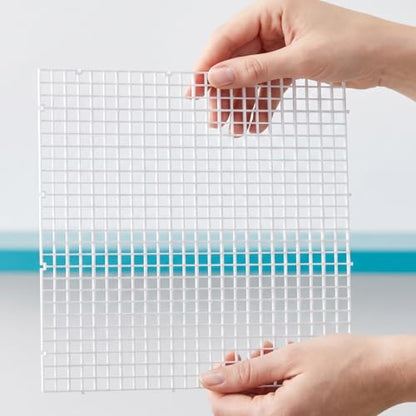Zerodeko 1 Set Terrarium/Aquarium Screen Lid - Plastic Grid Tank Top Cover with 6 Support Clips - DIY Cut-to-Size Replacement Canopy - Helps Prevent Jumping, Allows Airflow & Light