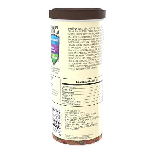 TetraMin Tropical Flakes Fish Food, 8.81 oz | Complete Daily Diet For Top-And-Mid Feeding Tropical Fish, Protein For Growth & Prebiotics for Digestion, Clear Water Formula - size: 8.81 Ounce (Pack of 1)