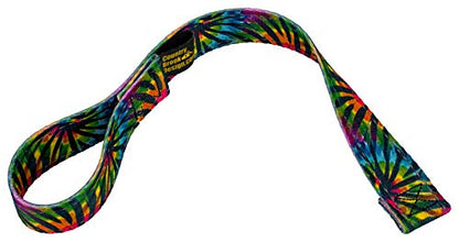 Country Brook Design - 1 Inch Winch Hook Pull Strap with Reflective Polyester - Tie Dye Stripes - color: Tie Dye Stripes