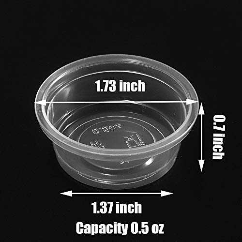 Lizard Crested Gecko Food Water Feeding Cups, 100 pcs, 0.5oz | Reptile Feeder Bowls, for Lizard and Other Small Pet Ledge Accessories Supplies
