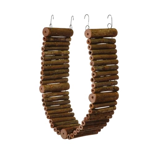 Prevue Pet Products Natural Large Wonder Walk Bird & Small Animal Ladder - Wooden Cage Accessories for Climbing, Exercise, Hanging Activity Bridge for Birds, Hamsters, Gerbils & Mice - size: Large