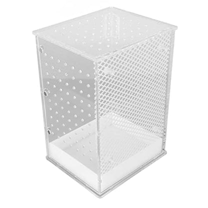 Reptile Terrarium Tank Acrylic Highly Transparent Clear Habitat Enclosure with Magnetic Door for Leopard Gecko Snake Frog Tarantula Paludarium (Small) - size: Small