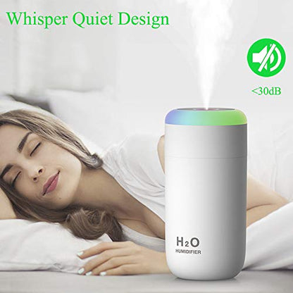 Mini Humidifier, 350ml Small Humidifier for bedroom, desk, portable, travel, plant (Pink) - color: 1-Pink