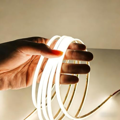 Ultra-Narrow 3mm USB COB LED Strip Lights Self-Adhesive, for Kitchen Cabinets, Bedroom, Gaming Desk (6000k Cool White, 3ft) - color: 6000k Cool white, size: 3ft