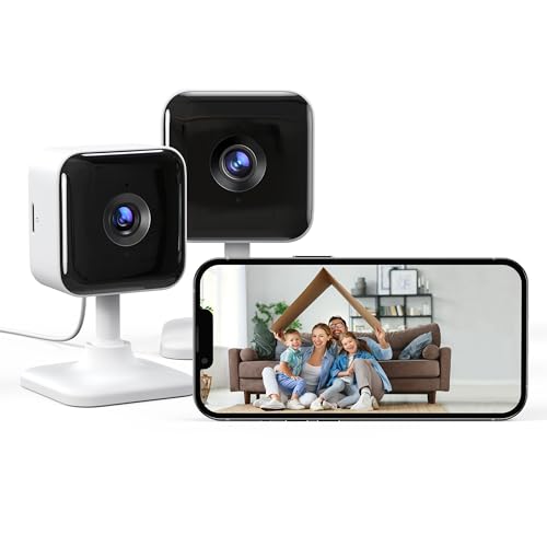 GNCC Indoor Security Camera, 2 Packs 1080P Cameras for Home Security Wi-Fi Camera, Motion/Sound Detection, Night Vision, 2-Way Audio, Real-Time Alert, Cloud & SD Card Storage, 2.4G WiFi Only | Cameras for Home Security Wi-Fi Cameras, Motion/Sound Detectio