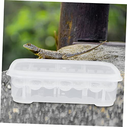 SUPVOX 14 Grids Professional Egg Incubator for Snakes Geckos and Lizards Breeding Box for Turtle and Lizard Eggs - color: White