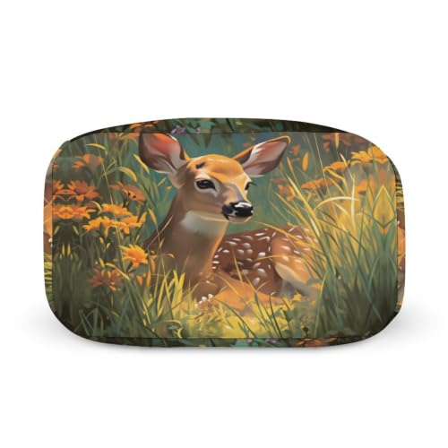 Rustic Deer And Flower Lunch Bag for Women Men | Insulated Lunch Box Leakproof Food Meal Containers Reusable Foldable 6L Capacity Lunch Tote Bags for Work Picnic Travel - color: style-18