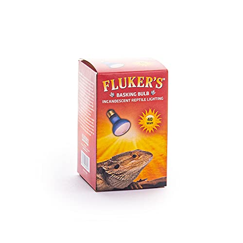 Fluker's Incandescent Basking Spotlight Bulbs for Reptiles Tanks, Reptile Heat Lamp Bulbs for Infrared Light, 40-Watt