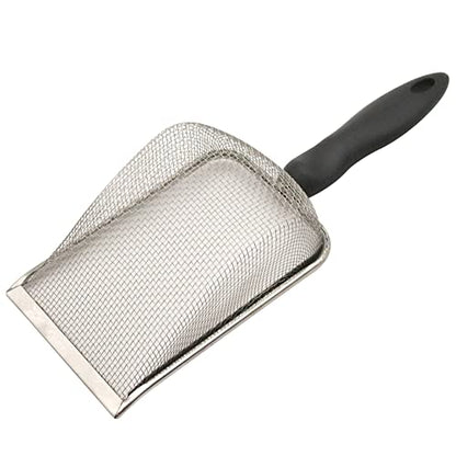 Reptile Sand Scooper,Stainless Steel Fine Mesh Reptile Substrate Scoop Terrarium Substrate Litter Cleaner Reptile Sand Shovel for Sand Bedding