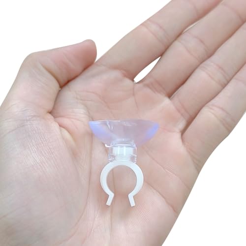 uxcell Aquarium Suction Cup Clips Airline Tube Holders Clamps for Fish Tank Clear 13mm 6Pcs - size: 13mm