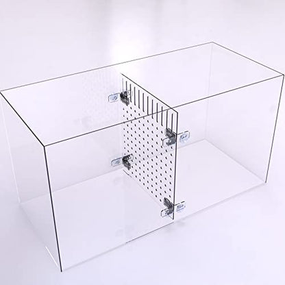 Aquarium Fish Tank Divider Acrylic Isolation Grid Board with Suction Cups Included Clear Fish Separator Transparent Plate Baffle Cover Blocking Fish Partition Net 30x40cm/11.81x15.74in - size: 30x40cm