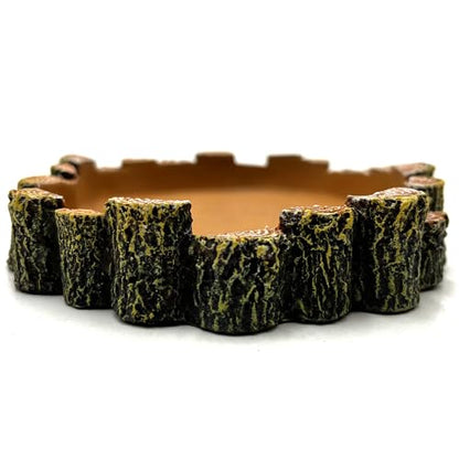 X-Large Bearded Dragon Water Dish Food Bowl, Reptile Food Dish, 9.5"x7.7"x1.4"