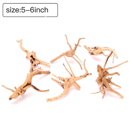 YZHZOM 8pcs Natural Small Spiderwood Driftwood for Aquarium Decor Aquarium Driftwood Freshwater Reptile Driftwood Aquarium spiderwood (spiderwood 5-6inch 8pcs)