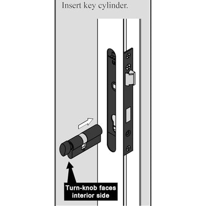 Offset Euro Profile Lock Cylinder with Thumb Turn Fits for Pella Storm Door 2-Bolt Lock, Includes 3 Solid Brass Keys (1, Oil Rubbed Bronze) - color: Oil Rubbed Bronze