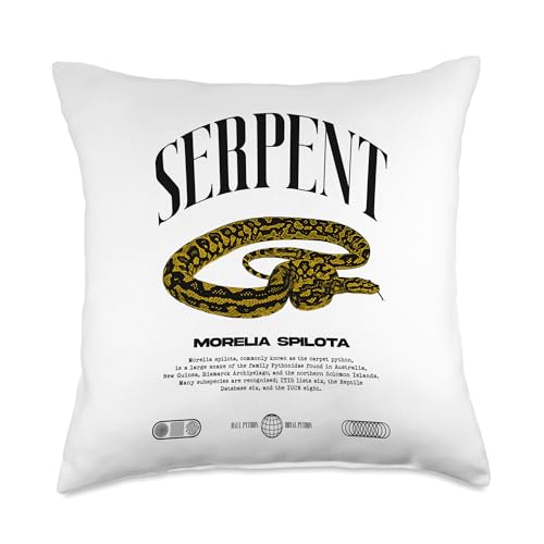 Carpet Python Modern Reptile Keeper Streetwear Throw Pillow - size: 18x18