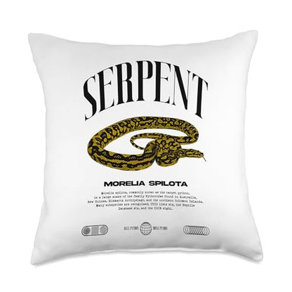 Carpet Python Modern Reptile Keeper Streetwear Throw Pillow - size: 18x18